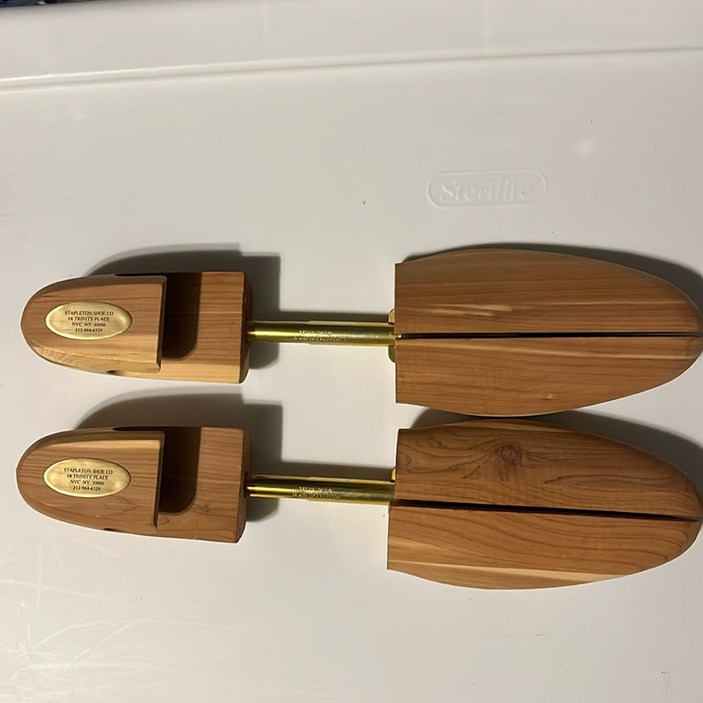 Cedar shoe trees Stapleton Shoe Company NYC Adjustable Vintage 1111
